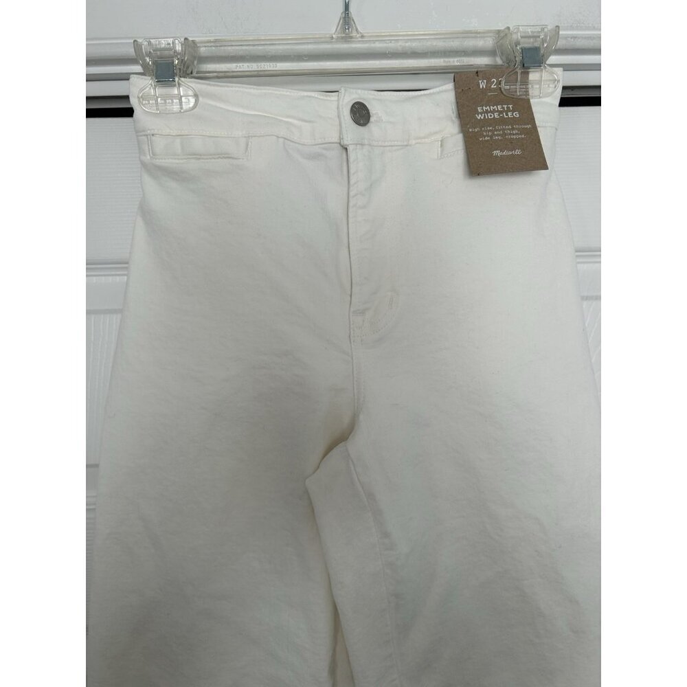 Madewell Emmett Wide-Leg Crop Jean High Rise Welt Pocket Vintage Canvas Size 23 - Picture 8 of 16